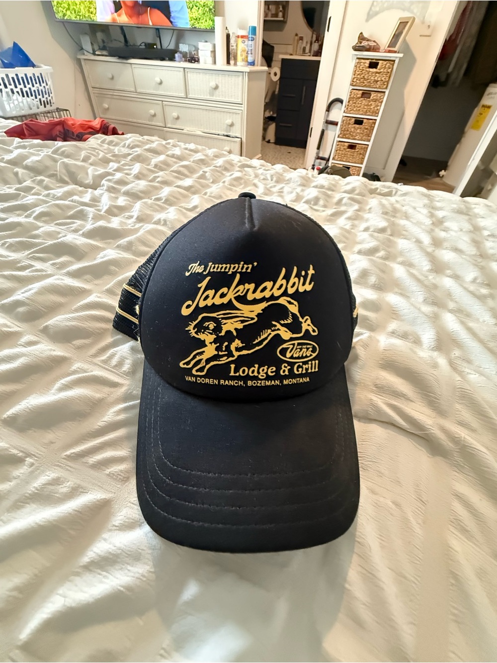The Jumpin' Jackrabbit Lodge & Grill Trucker Hat - Black/Gold